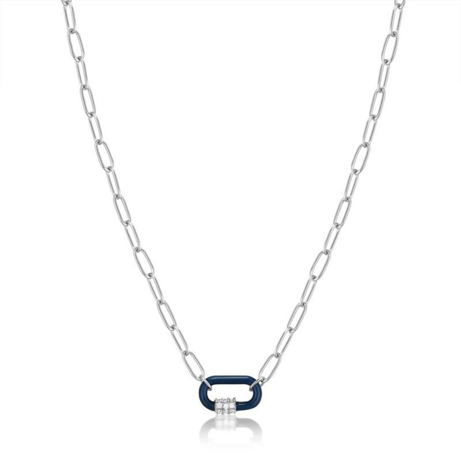  Bright Future - Schakelcolliers - Zilver / Gerodineerd - Zirkonia - 45cm